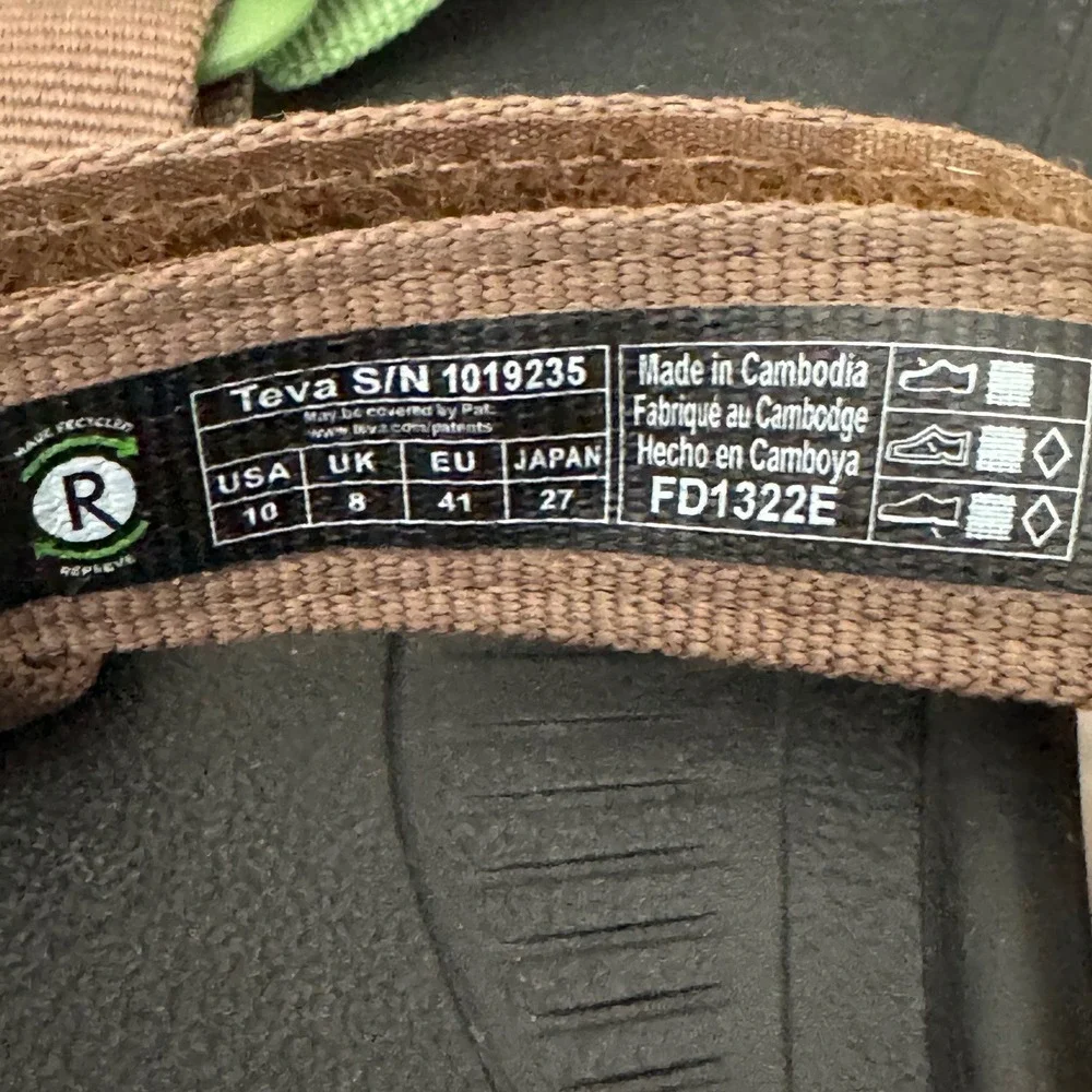 Teva hook straps webbing